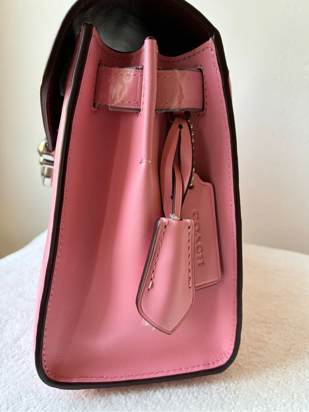Coach Sammy Top Handle Bag in Flower Pink color